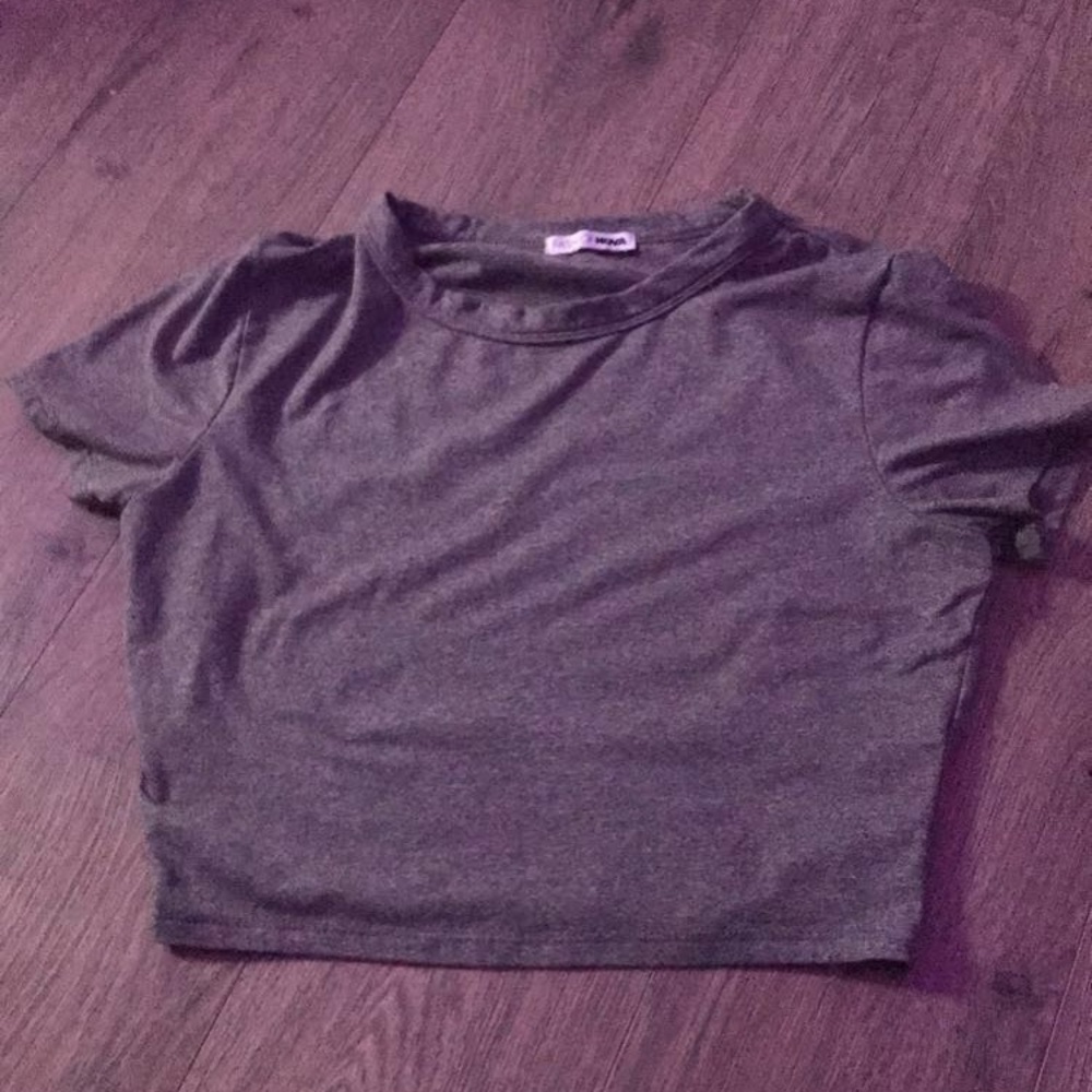 Gray fashion nova crop top